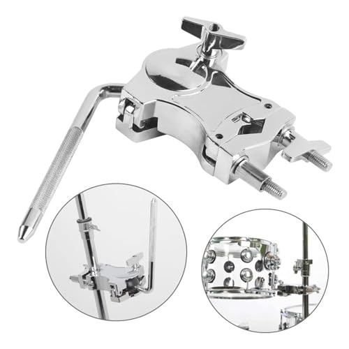 Pince à tambour en acier allié réglable pour support Tom de batterie - 7