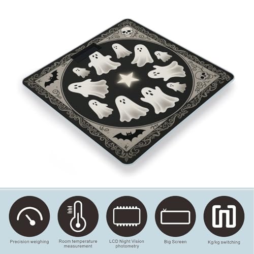 Báscula digital de baño Ghost Print con pantalla LED miniatura 3