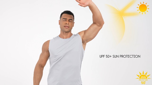 TACVASEN Débardeur Sans Manches Homme Sport - Léger, Protection UV UPF50+ Pour Musculation Et Course