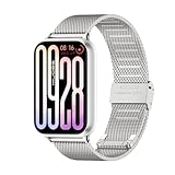 MIJOBS Redmi Watch 5/Xiaomi Smart Band 9 Pro Replacement Strap Metal Bands, Mi Band 8 Pro Adjustable Length Flexible Unisex wristband Compatible with Xiaomi Redmi Watch 4