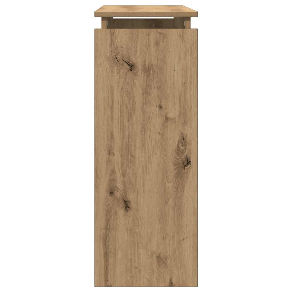 vidaXL Table Console chêne Artisanal 80x30x80 cm Bois d'ingénierie, Bout de canapé, Table de Couloir, Support de Couloir, Table de canapé