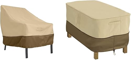 Miniatura 1 de Classic Accessories Veranda - Funda resistente al agua para silla de patio de 30 pulgadas, fundas para muebles de patio, guijarroscortezatierra y