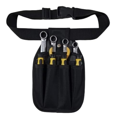 Cinto Porta Ferramentas Eletricista Reforçada 7 Bolsos Preto