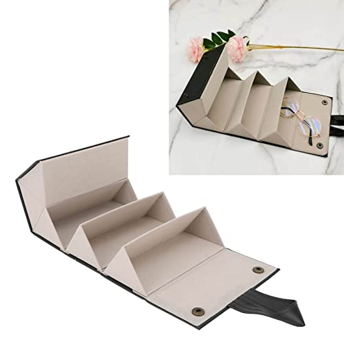 Image of Travel Sunglasses Organizer 5 Slots, Multiple Sunglasses Travel Case, Hanging Sunglasses Case, Foldable Eye Glasses Holder, Portable Eye Glasses Case, Multiple Pairs Eyeglasses Storage Box
