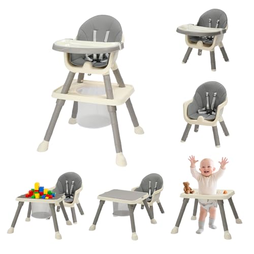 BONNLO Chaise Haute Bébé Évolutive, Confort Rembourré, avec Plateau Double, 6 mois à 3 ans, 6...