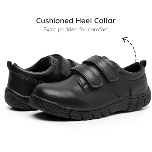 Blikcom Boys Kids School Uniform Shoes Adjustable Laces Formal Oxford Dress Shoes Loafers4