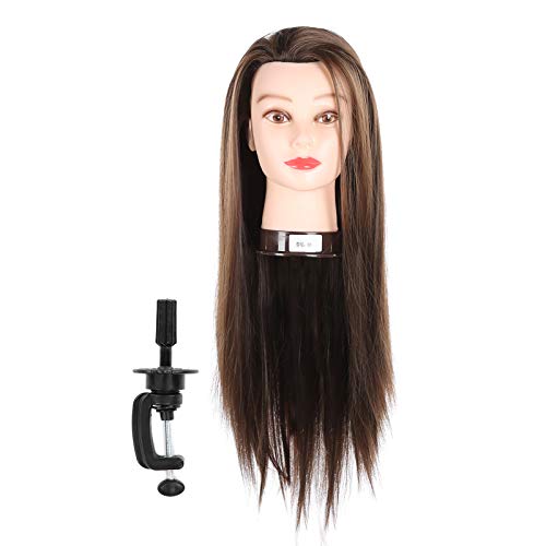 Tête de mannequin pour tressage et coiffure de 65 cm en fibre haute température