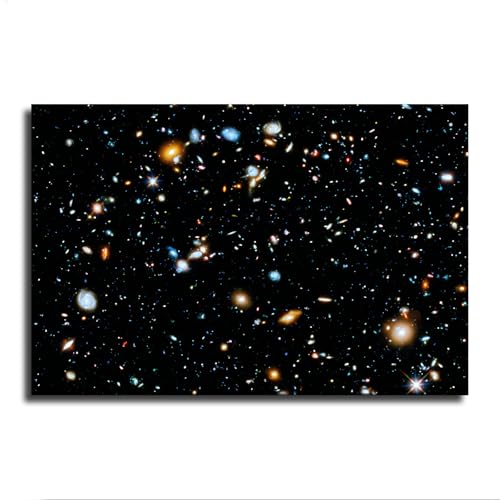 Hubble Ultra Deep Field Space Telescope Poster Print Canvas Painting