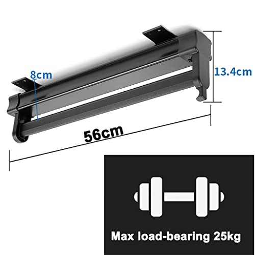 Tringle à vêtements extensible noire robuste 25 kg design 56 cm - 3