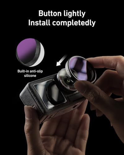 TELESIN Lens Filter Set for DJI Action 5/4/ 3 Camera Accessories, 4-Pack CPL ND32 ND16 ND8 Polarizing Neutral Density HD Filter Lens Protective Protector Cover for DJI Osmo (ND Filter) - Image 5