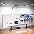 LED Desk Lamp with Clamp, 24W Ultra Architect Desk Lamp for Home Office, Stepless Dimming & Adjustable Gooseneck, Eye-Caring Light with USB Adapter for Reading, Study, Multi-Screen Setup (Black)
