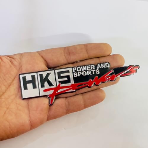 Image of Emblems for Car & Bike Metal Logo and Grill Slim Sticker Auto Accessories for Car Emblem 3D Badge Auto Racing Sport Sticker Grand Tourer Decal. (HKS Power and Sports Logo)