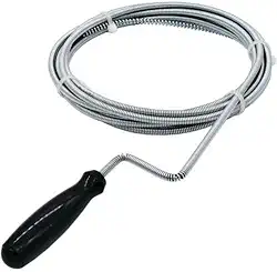 Desentupidor manual 1,5m mola de aço para pia banheiro cozinha e ralo