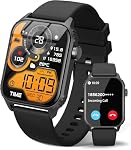 Montres intelligentes pour les femmes hommes, 120 Modes de sport Smartwatch avec 1.83 pouces HD Affichage, moniteur de fréquence cardiaque et de sommeil, IP67 Imperméable, appel Bluetooth & Contrôle de musique pour iPhone/Android (Noir)