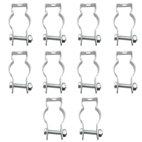 LQ Industrial 10PCS Metal Tube Clamps Galvanized Steel Pipe Hangers 3/4 Inch Rigid Fitting Mounting Clip for Wiring Electrical Installations