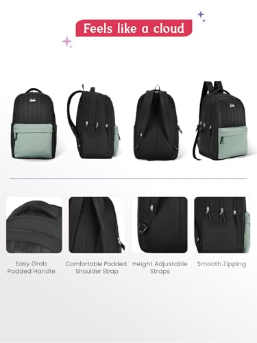 Image of Genie 19 inch Laptop Backpack for Women & Girls | Spacious Office, College & Travel Bag | Water Resistant, Multi-Compartment with Padded Laptop Sleeve