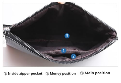 Mens Clutch Bag Man Purse Handbag 9.5-11 inches Large Hand Bag Big Clutch Wallet4