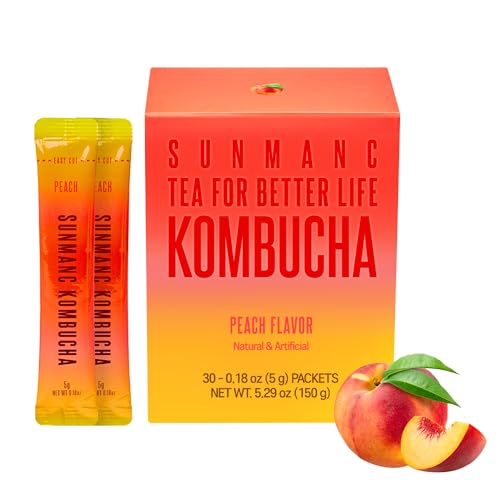 SUNMANC Peach Kombucha Packets
