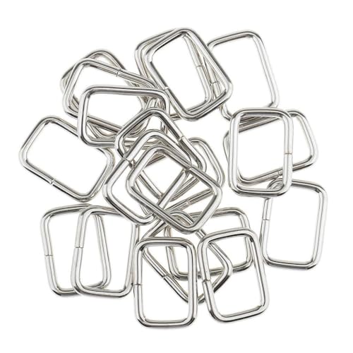 QIXCXAZ 20 teiliges Set mit Metallschnallen für Gürtelringe, DIY Lösungen für Bekleidung und Sicherheitsgurte, langlebig für die Gürtelherstellung. 20 teiliges Set mit