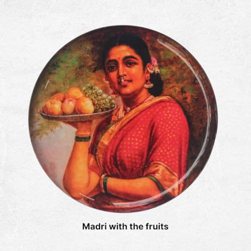 Image of the atrAng Raja Ravi Verma Wall Plates For Home Decor,Indian lady wall hanging plates set of 5,Vintage Metal Wall Art for Living Room,Pooja Room (5)
