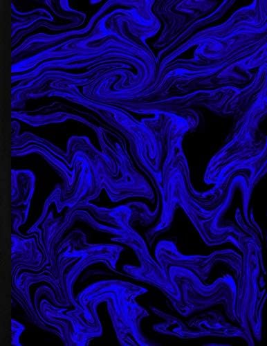 Krisp – Ukulele Tabs Blank Staff Manuscript Paper Music Notebook with Chord Boxes and Lyric Lines for Composing Songs (Neon Blue Marble Smoke)