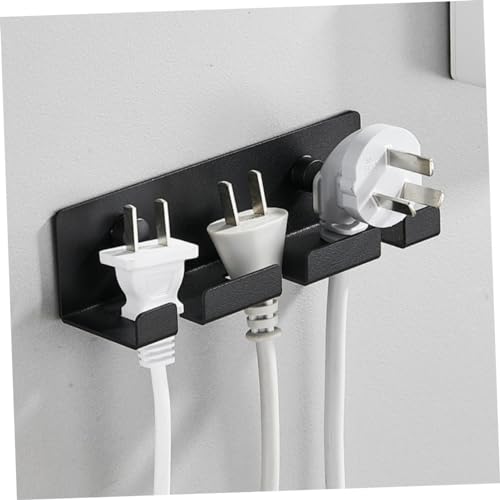 Organizador de cables para pared, gancho de aluminio negro miniatura 3