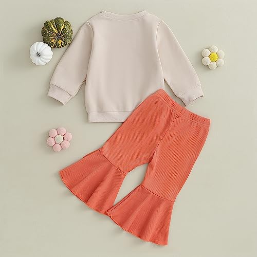 Image of Toddler Baby Girls Football Outfit Crew Neck Long Sleeve Rugby Bow Print Sweatshirt Elastic Waist Pants 2Pcs