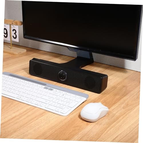 PartyKindom Mini Soundbar for PC Sound Bar Speaker Black Plastic Long Use Time High-definition Stereo Sound Home Audio System - Image 4