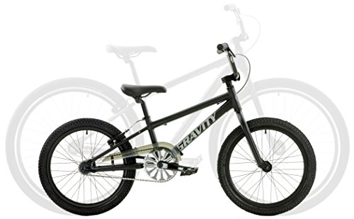 Gravity Superfast 20 Inch Wheel Aluminum BMX Bike Coaster and Hand Brake (Matt Black)