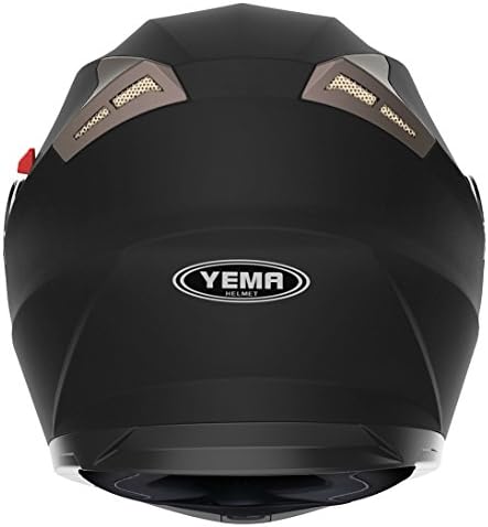 Casco Modulare Moto Integrale Scooter - YEMA YM-925 Caschi Modulari  Motorino Integrali ECE Omologato Donna Uomo con Doppia Visiera Parasole,  Nero opaco, M : Amazon.it: Auto e Moto