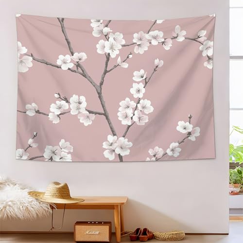 Tapiz de pared de Sakura: decoración estética de alta calidad para dormitorio