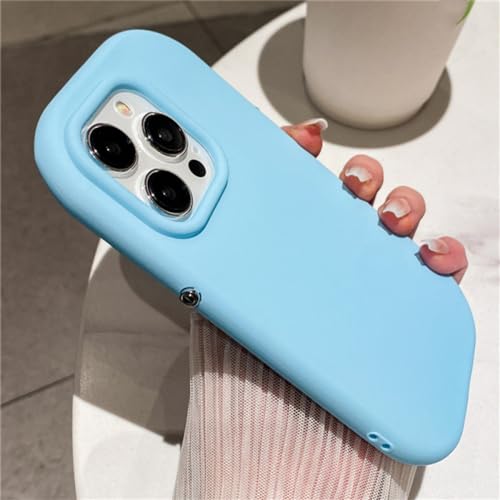 Coque en silicone souple bleu menthe pour iPhone 14 Pro