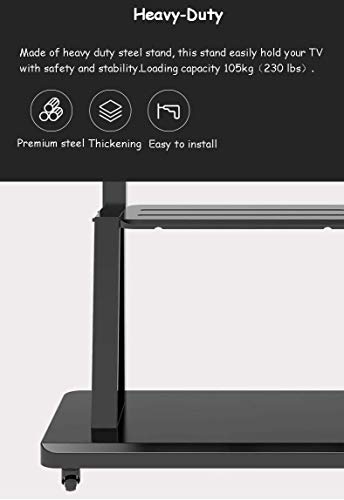 Soporte Universal Móvil para TV 55-75 Pulgadas con Ruedas miniatura 5