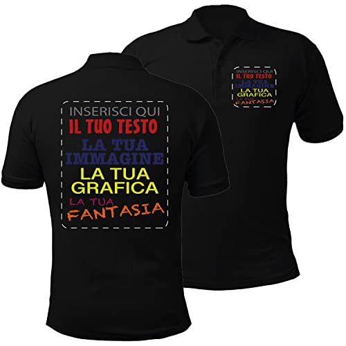 Gruppo Veneziano - Polo personalizzata uomodonna - polo unisex personalizzabile con stampa , logo , immagini - 100% cotone - 100% made in Italy.