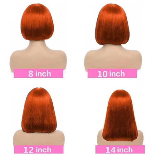 Human Hair Straight Bob Lace Front Wig, Pre-Plucked 13x4 Glueless