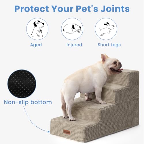 Image of Aodisman Dog Steps for Bed & Couch,18.5 inch H 4-Step Pet Stairs for Small Dogs