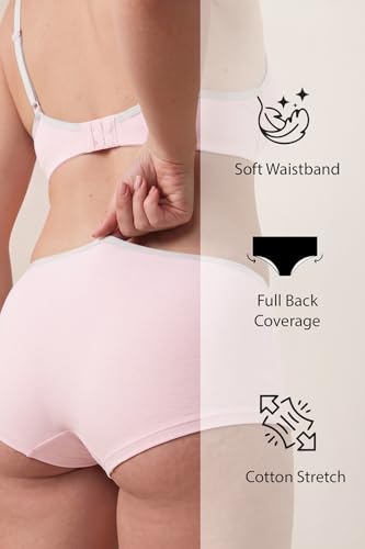 Image of Van Heusen Women's Cotton Boyleg Panty | Cotton Stretch | Anti‑Bacterial Tech | Keeps You Dry and Fresh | Sweat Absorbent | Soft Elastic | Solid Colors | Style 11116