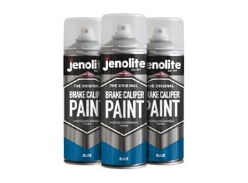 JENOLITE Brake Caliper Spray Paint | BLUE GLOSS | Brake and Caliper Restoration Spray Paint | Durable Finish, Heat and Petrol Resistant | 3 x 400ml | RAL 5017