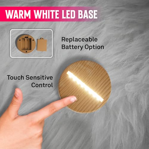 Image of Gift Me Bazar to My Dad Acrylic Led Night Lamp with Warm White Light & On /Off Touch Button | USB Powered | Birthday Gift for Dad | Fathers Day Gift | Express Your Love for Dad