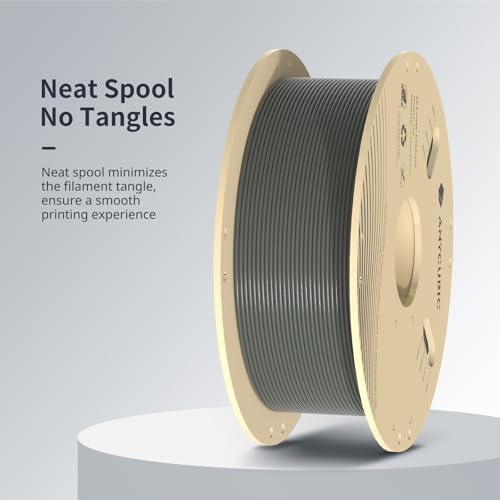 Image of ANYCUBIC 3D Printer Filament PLA 1.75mm, FDM Printer Filament 1kg Spool (2.2 lbs), Dimensional Accuracy + /- 0.02 mm (1kg, Texture Grey)