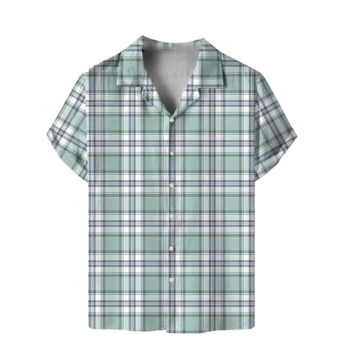 Chemise homme respirante boutonnée à carreaux pour rester au frais