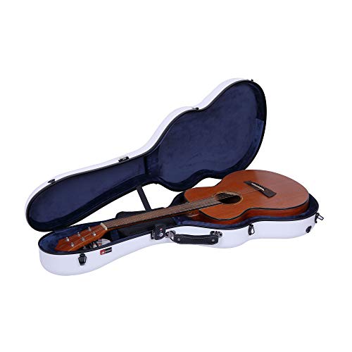 Image of Crossrock Poly Carbon OM /000 Guitar Case, Anti-scratch Flight Case in White (CRF4000OMWT)