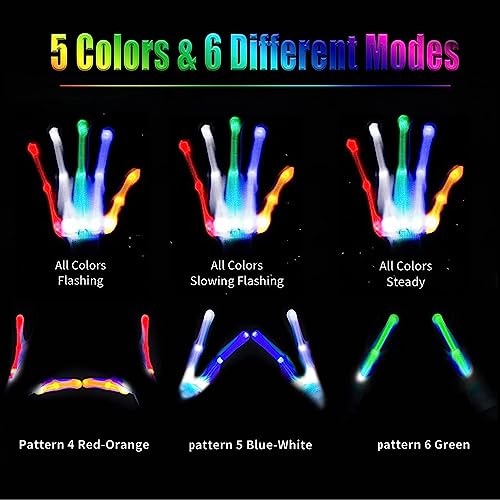 Onereed Cool Toys Led Gloves Boys Toys Age 8-12 Light Up Gloves Stocking Stuffers Halloween Christmas Birthday Parties Fun Toys Gifts For 6 7 8 9 10 11 12 Year Old thumb #1