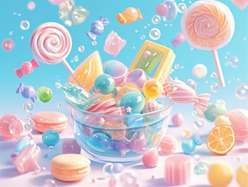 Kit bonbons colorés avec diamant art de forme carré pour un rendu brillant