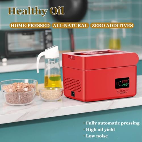 Prensa de aceite plegable doméstica automática para avellanas y colza en color amarillo 4
