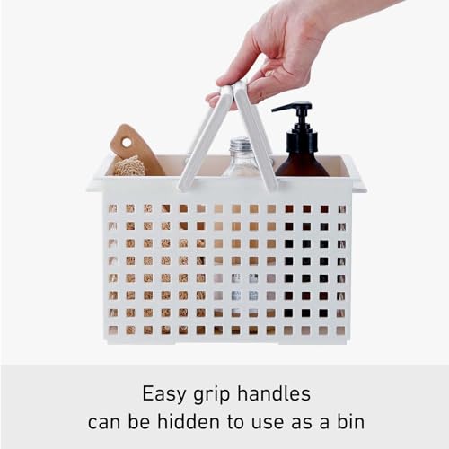 Panier de rangement empilable Like-It Tote M gris pour placards encombrés