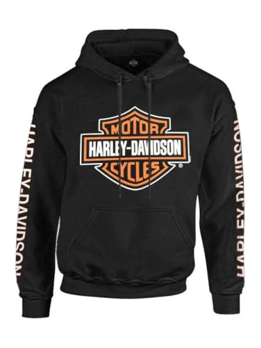 Image of Harley-Davidson Men's Bar & Shield Logo Pullover Hoodie - Black 30297503