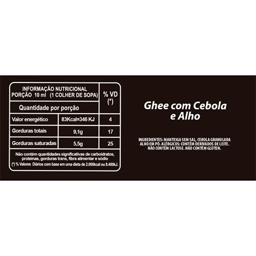 Ghee Snackout Cebola e Alho - 180ml