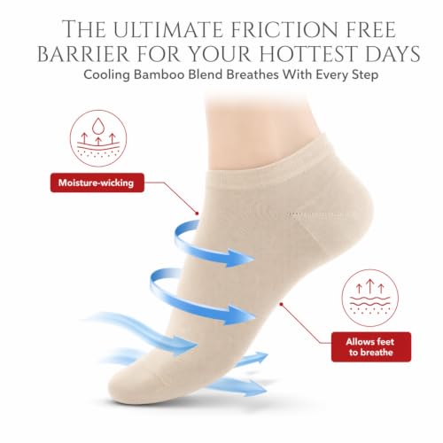 Image of BAMBOOVEN Ankle Socks for Women Thin Bamboo Rayon Low Cut Socks 3 /6 /8 /12 P