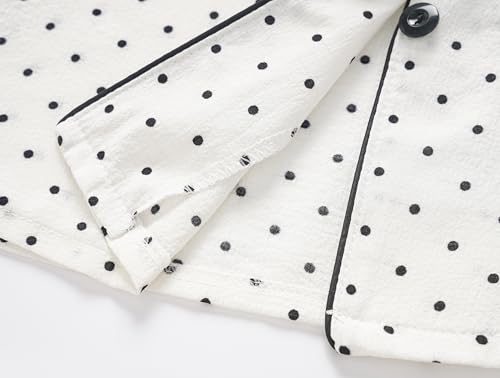 Image of Hupohoi Big Girls Button Down Pajama Set 3pcs Short Sleeve Long Pants with Shorts Crepe Wrinkled Fabric Sleepwear Nighty